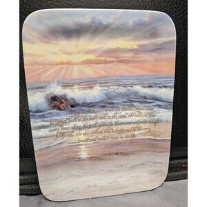 Along The Path by Sharon Rickert Footprints In The Sand Plate Table Top or Wall